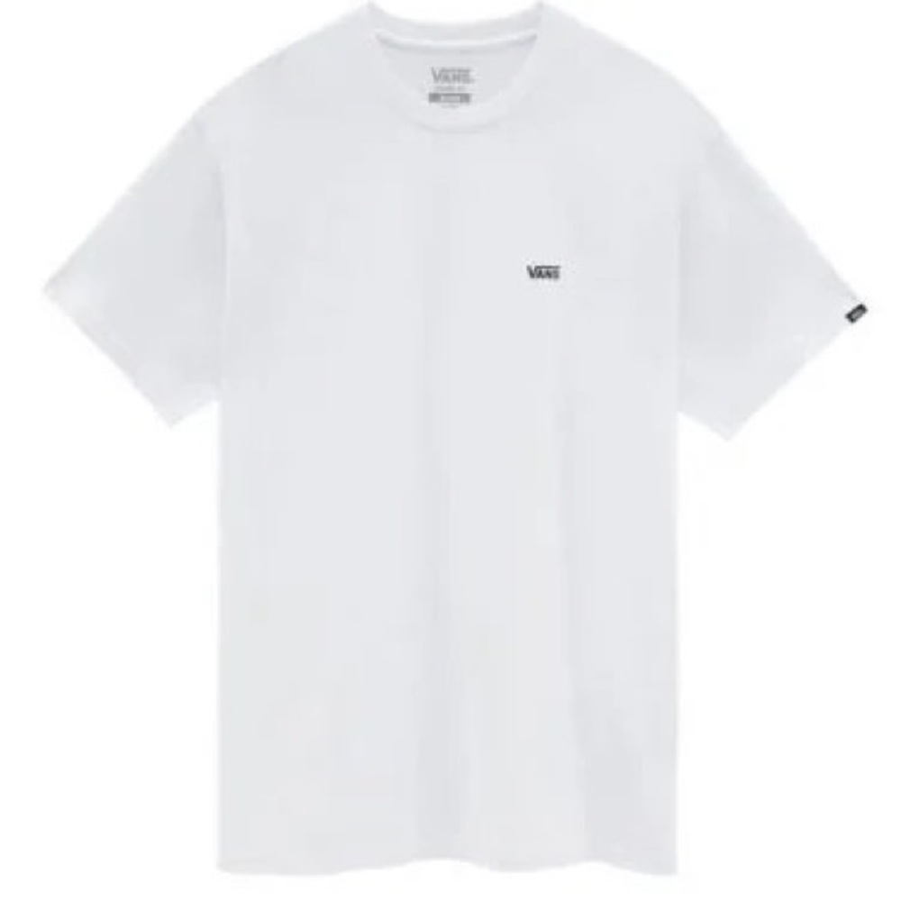 💙VANS WHITE CLASSIC T-SHIRT FRONT BLACK LOGO NEW